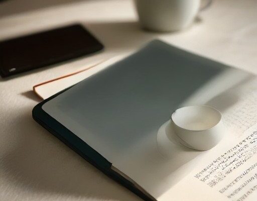 Primo piano di un e-reader tenuto in mano accanto a un libro cartaceo