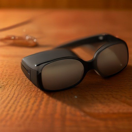 Smart glass con custodia di ricarica e smartphone per la configurazione
